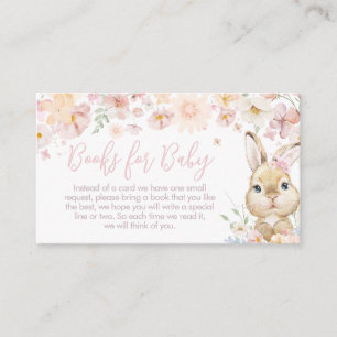 Carte D'accompagnement Livres de Baby shower de lapin pour bébé