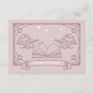 Carte D'accompagnement Livres De Baby shower De Tarot Rose Pour Boîtier B