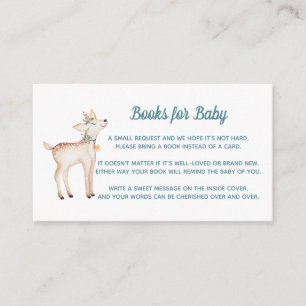 Carte D'accompagnement Livres de Baby shower de Woodland pour Baby Card