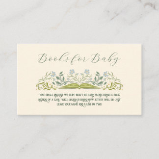 Carte D'accompagnement Livres de Baby shower Fairytale pour Baby Insert C