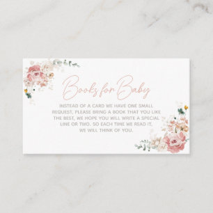 Carte D'accompagnement Livres de Baby shower Fleur sauvage de printemps p