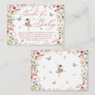 Carte D'accompagnement Livres de Baby Shower Flutter et Twirl Magical Win