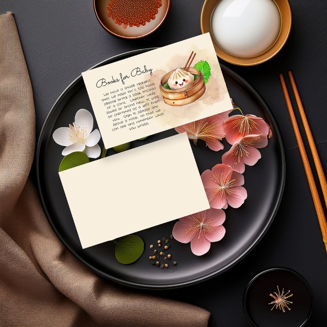 Carte D'accompagnement Livres de Baby shower Kwai pour bébé ("A Sweet Little Dumpling Is On The Way!" Kwai Steamed Dumpling Baby Shower Books for Baby)