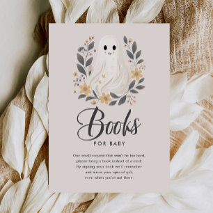 Carte D'accompagnement Livres de Baby Shower Little Boo Ghost pour Bébé