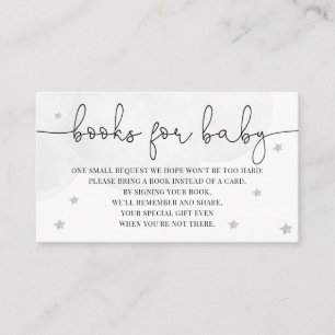 Carte D'accompagnement Livres De Baby shower Little Star Pour Baby Grey