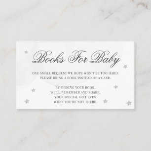 Carte D'accompagnement Livres De Baby shower Little Star Pour Baby Grey