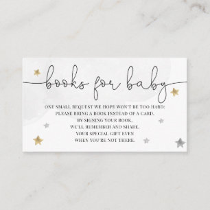 Carte D'accompagnement Livres De Baby shower Little Star Pour Baby Grey G