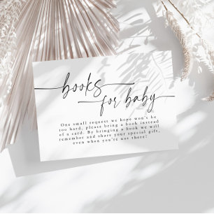 Carte D'accompagnement Livres De Baby shower Minimalistes Modernes Pour B