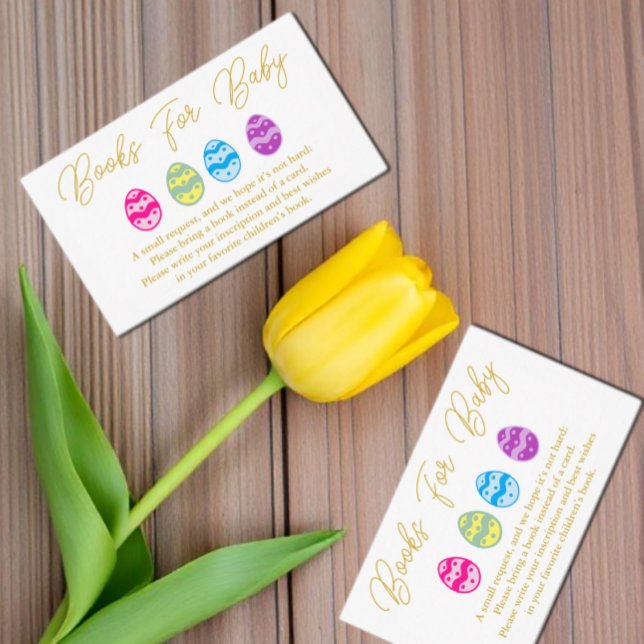 Carte D'accompagnement Livres De Baby shower OEufs De Pâques Pour Bébé (Créateur téléchargé)