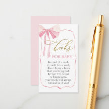 Livres de Baby shower pour bébé avec Bow rose