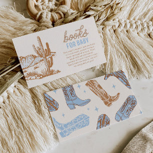 Carte D'accompagnement Livres de Baby shower pour bébé Cowboy
