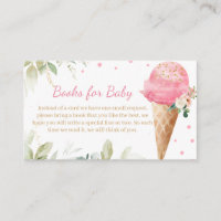 Livres de Baby Shower pour Bébé Glace Rose