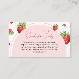 Carte D'accompagnement Livres de Baby shower Red Strawberry pour bébé