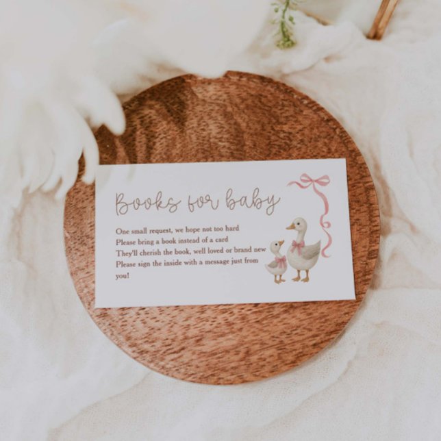 Carte D'accompagnement Livres De Baby shower Silly Goose Pour Baby (Créateur téléchargé)