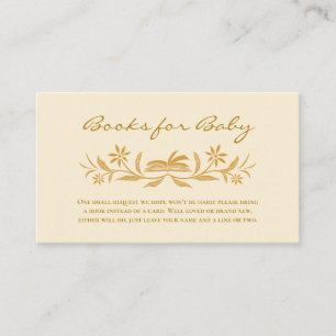 Carte D'accompagnement Livres de Baby shower Sunshine pour Baby Insert Ca