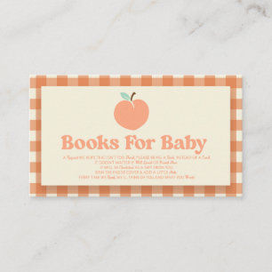 Carte D'accompagnement Livres De Baby shower Sweet Peach Pour Bébé
