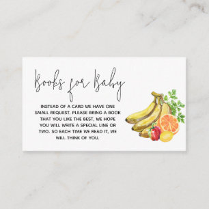 Carte D'accompagnement Livres de Baby showers cultivés localement pour bé