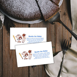Carte D'accompagnement Livres de baseball Little Slugger pour Baby Shower