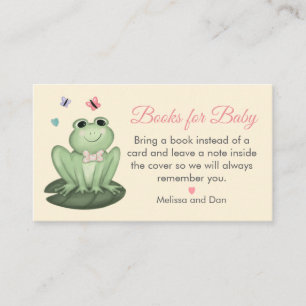 Carte D'accompagnement Livres de Bébé de Douce Crème Fantaisiste pour la