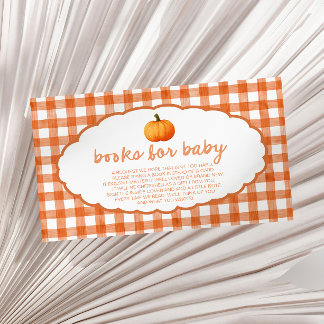 Carte D'accompagnement Livres de bébé de fête prénatale de citrouille aut