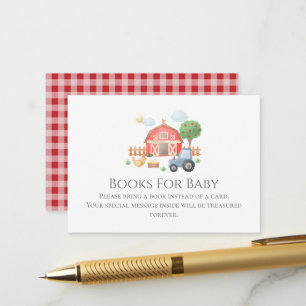Carte D'accompagnement Livres de Bébé pour Baby Shower sur les Animaux de