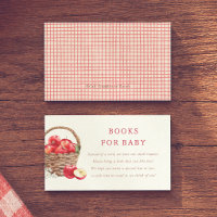 Livres de bébé pour la Baby Shower Apple Red Gingh