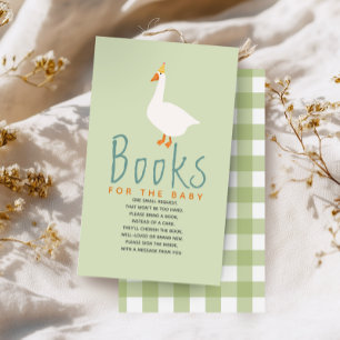 Carte D'accompagnement Livres de Bébé pour la Fête de Bébé Silly Goose