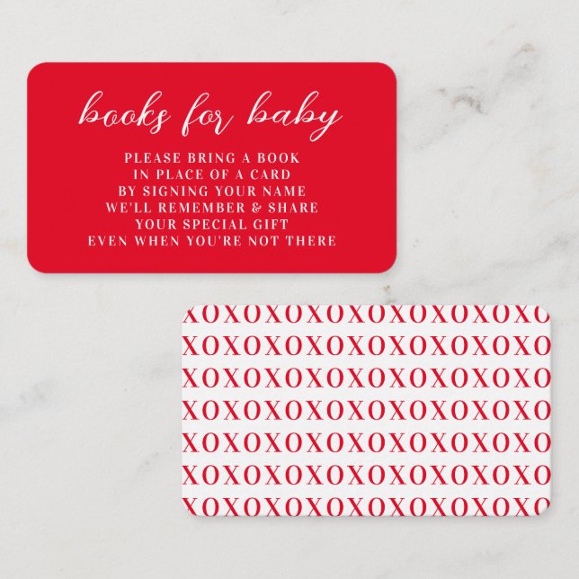 Carte D'accompagnement Livres de bébé pour la Saint-Valentin (Devant / Derrière)