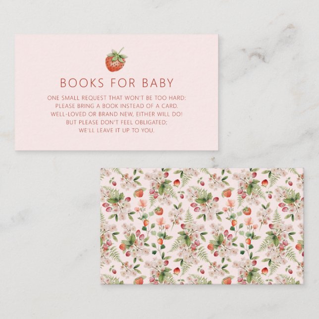 Carte D'accompagnement Livres de Berry pour bébé (Devant / Derrière)