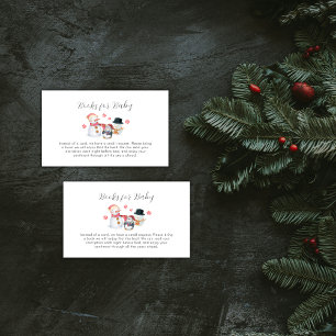 Carte D'accompagnement Livres de bonhomme de neige pingouin d'hiver migno