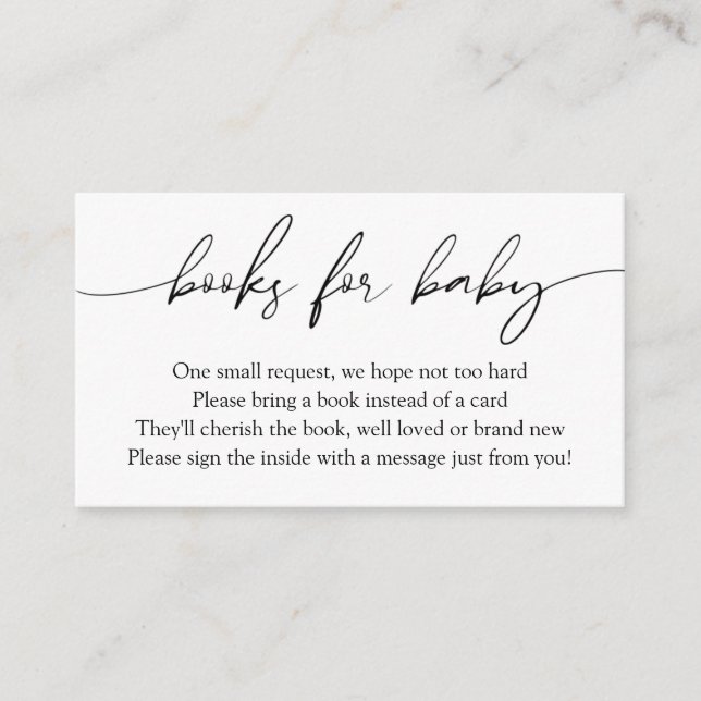 Carte D'accompagnement Livres de calligraphie moderne pour la demande béb (Devant)