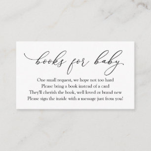 Carte D'accompagnement Livres de calligraphie simple et élégante pour la