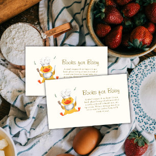 Carte D'accompagnement Livres de Chef Petit Canard Mignon Pour Baby Showe