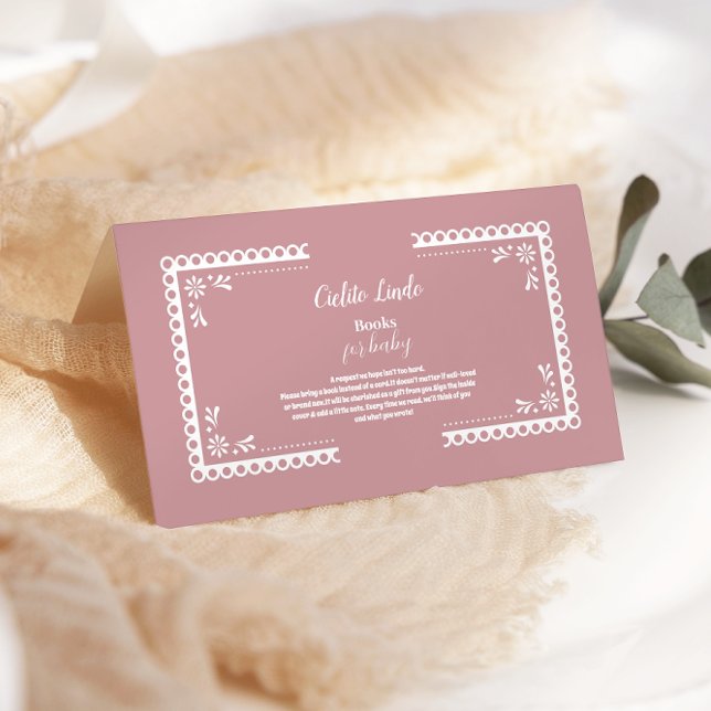 Carte D'accompagnement Livres de Cielito Lindo mexicain rose pour bébé (Créateur téléchargé)