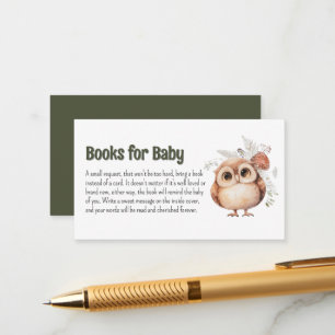 Carte D'accompagnement Livres de Compagnie de la Forêt pour Bébé