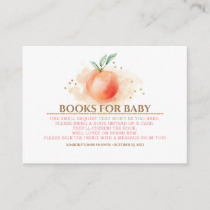 Carte D'accompagnement Livres de confettis de fruits et d'or de pêche pou
