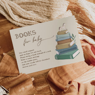Carte D'accompagnement Livres de contes anciens pour Baby Shower