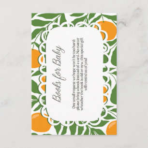 Carte D'accompagnement Livres de douche pour bébé Little Cutie Citrus