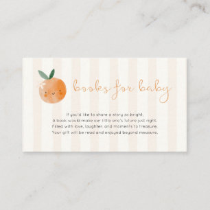 Carte D'accompagnement Livres de douche pour bébé Little Cutie Orange