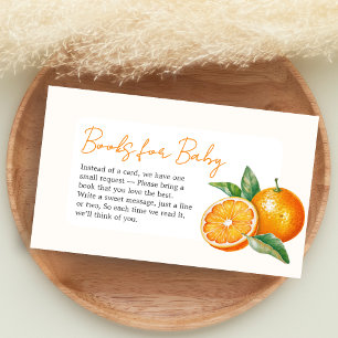 Carte D'accompagnement Livres de douche pour bébé orange Little Cutie