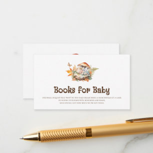 Carte D'accompagnement Livres de fées de la forêt automnale pour bébé 