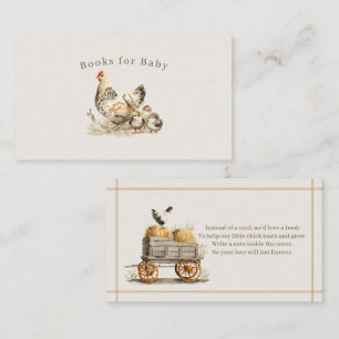 Carte D'accompagnement Livres de ferme vintage pour bébé Petit Poussin