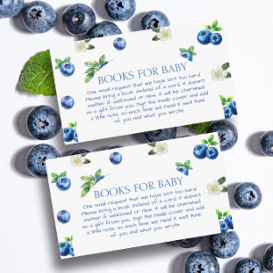 Carte D'accompagnement Livres de fête de bébé à thème myrtille pour bébé