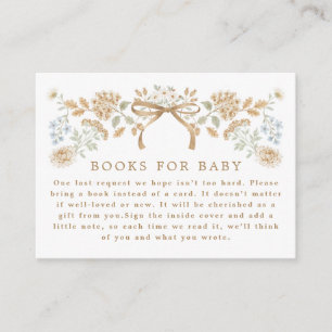 Carte D'accompagnement Livres de Fête de Bébé Cottage d'Automne pour Bébé