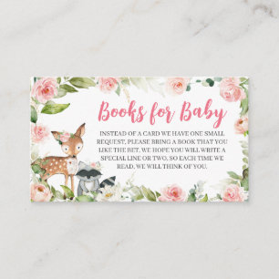 Carte D'accompagnement Livres de Fête de Bébé Florale de la Forêt pour Bé