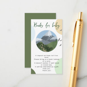 Carte D'accompagnement Livres de Fête de Bébé pour l'Aventure Montagnarde