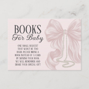 Carte D'accompagnement Livres de Fête de Naissance Bébé Arc-en-Ciel Rose