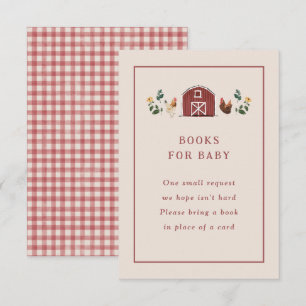 Carte D'accompagnement Livres de Fête de Naissance de Ferme Charmante ave