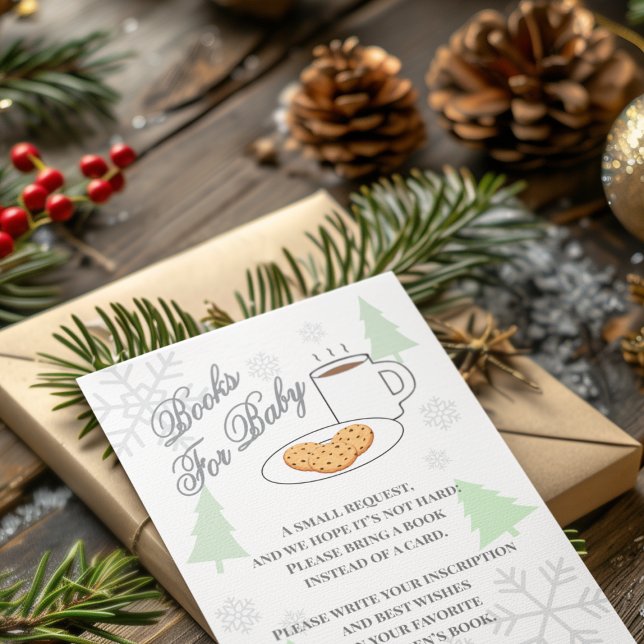Carte D'accompagnement Livres de fête prénatale Cookies & Cocoa pour bébé (Créateur téléchargé)