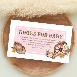 Carte D'accompagnement Livres de Fête Prénatale pour Bébé Cowgirl